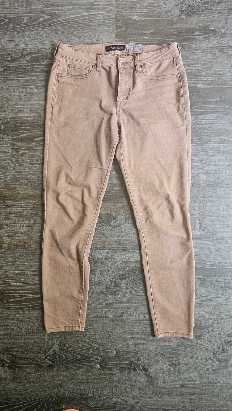 Aeropostale Classic Stretch Twill Pants Chino Straight Leg Womens Size 8 Regular